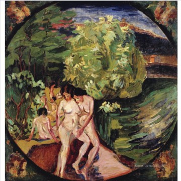 Nacktheit Werke - BATHERS lesben Aristarkh Vasilevich Lentulov impressionismus nackt